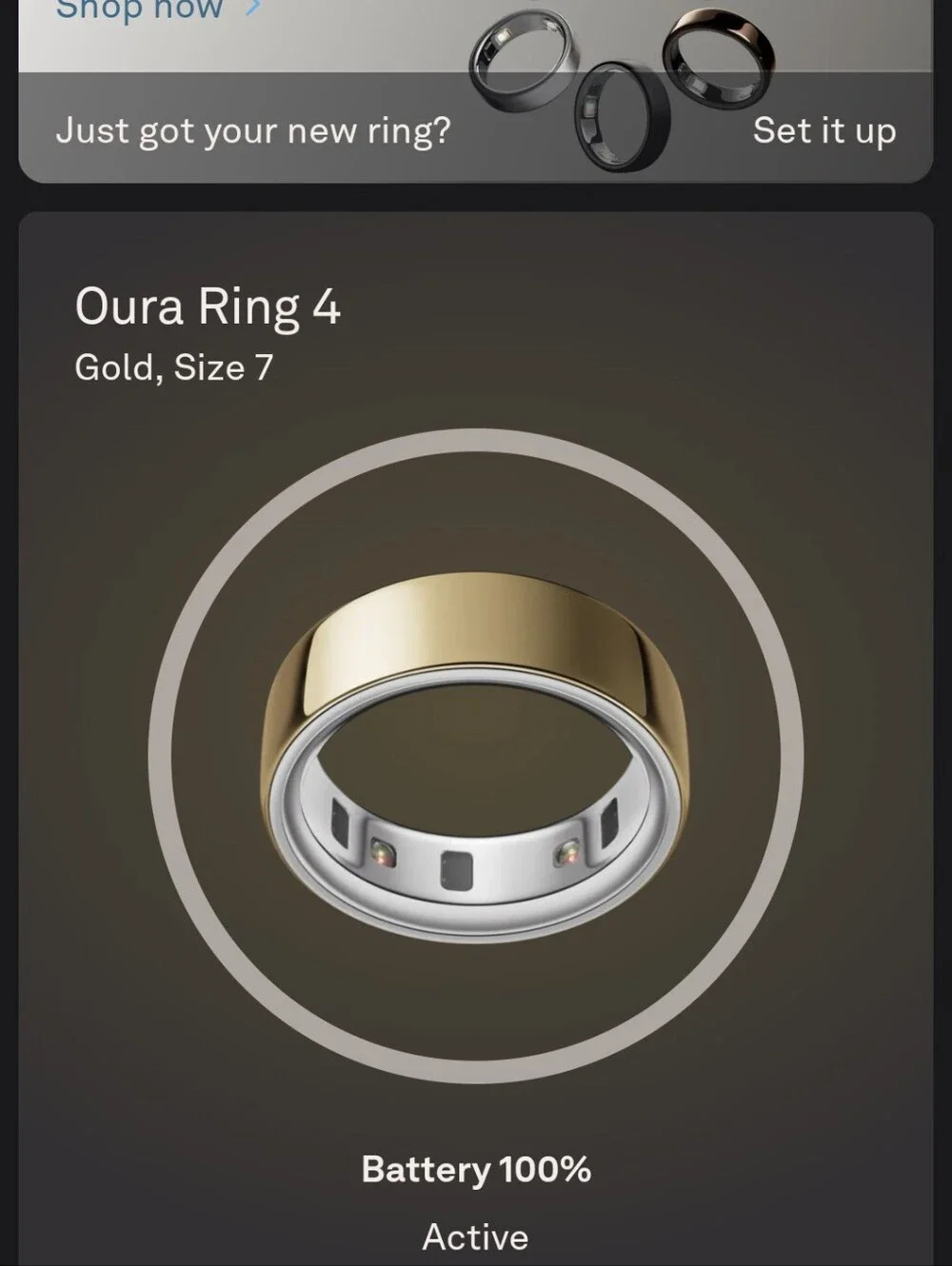 Oura want tracker